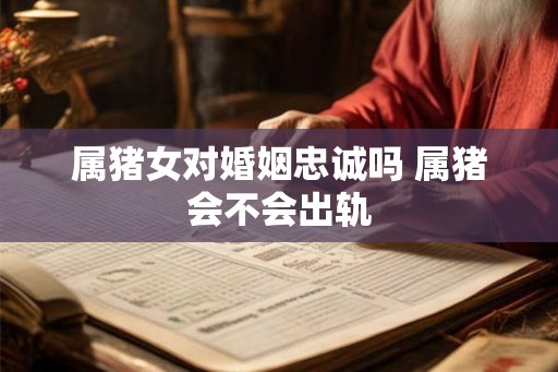 属猪女对婚姻忠诚吗 属猪会不会出轨
