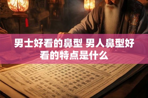 男士好看的鼻型 男人鼻型好看的特点是什么