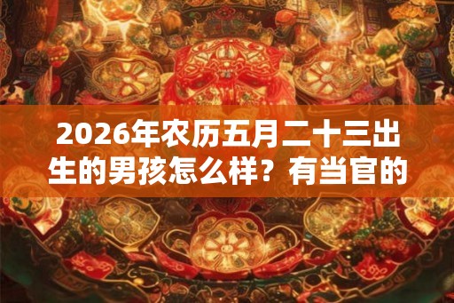 2026年农历五月二十三出生的男孩怎么样?有当官的命吗? 2026年农历五月二十三出生的男孩怎么样?有当官的命吗?
