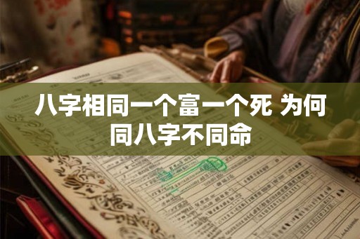 八字相同一个富一个死 为何同八字不同命