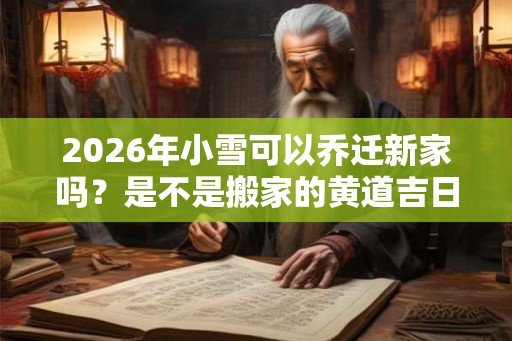 2026年小雪可以乔迁新家吗?是不是搬家的黄道吉日? 2026年小雪可以乔迁新家吗?是不是搬家的黄道吉日?