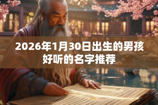 2026年1月30日出生的男孩好听的名字推荐 2026年1月30日出生的男孩好听的名字推荐