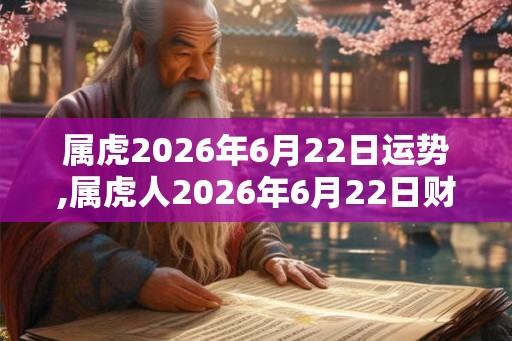 属虎2026年6月22日运势,属虎人2026年6月22日财运,生肖虎2026年6月22日运势 属虎2026年6月22日运势,属虎人2026年6月22日财运,生肖虎2026年6月22日运势