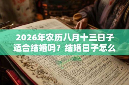 2026年农历八月十三日子适合结婚吗？结婚日子怎么选？