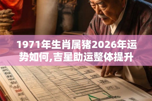 1971年生肖属猪2026年运势如何,吉星助运整体提升