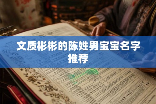 文质彬彬的陈姓男宝宝名字推荐