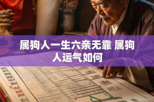 属狗人一生六亲无靠 属狗人运气如何