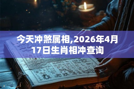 今天冲煞属相,2026年4月17日生肖相冲查询