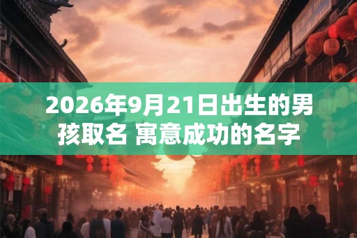 2026年9月21日出生的男孩取名 寓意成功的名字