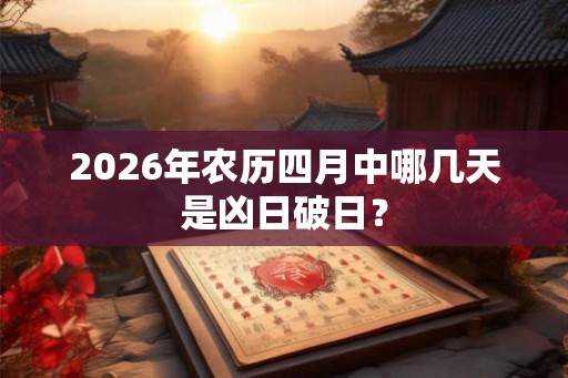 2026年农历四月中哪几天是凶日破日? 2026年农历四月中哪几天是凶日破日?