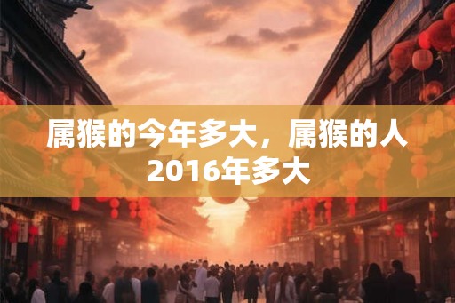 属猴的今年多大，属猴的人2016年多大