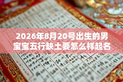 2026年8月20号出生的男宝宝五行缺土要怎么样起名字