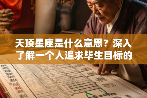 天顶星座是什么意思？深入了解一个人追求毕生目标的方式与样式