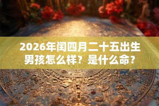 2026年闰四月二十五出生男孩怎么样？是什么命？