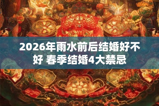 2026年雨水前后结婚好不好 春季结婚4大禁忌