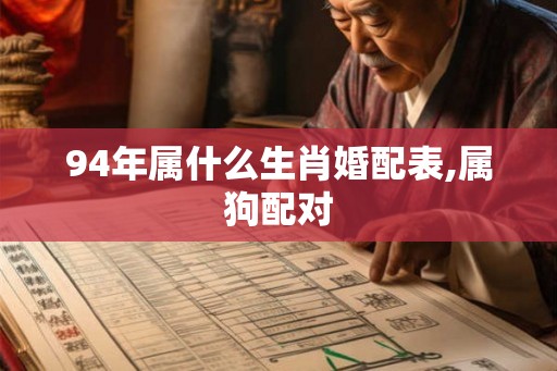 94年属什么生肖婚配表,属狗配对