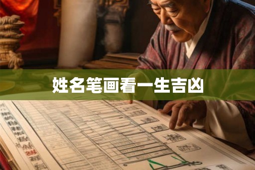 姓名笔画看一生吉凶