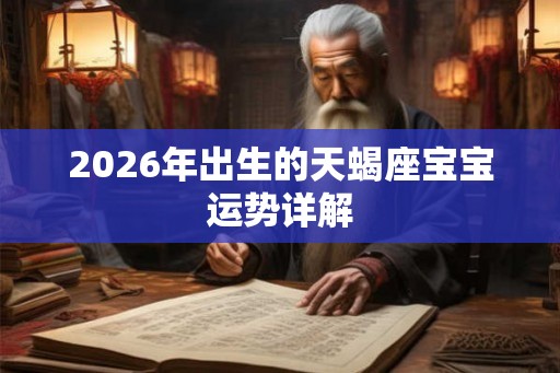 2026年出生的天蝎座宝宝运势详解
