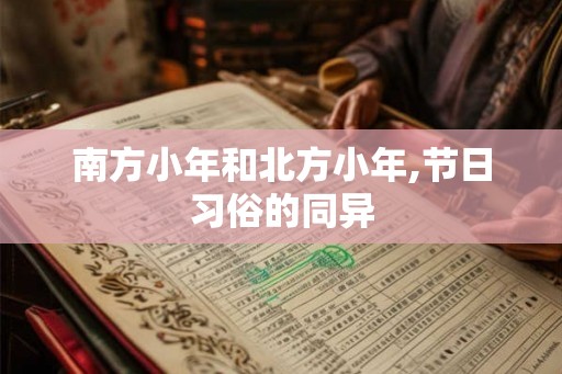 南方小年和北方小年,节日习俗的同异