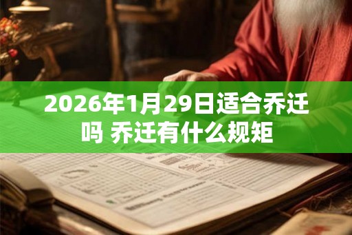 2026年1月29日适合乔迁吗 乔迁有什么规矩