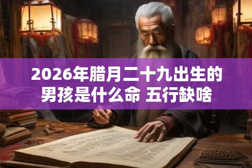 2026年腊月二十九出生的男孩是什么命 五行缺啥