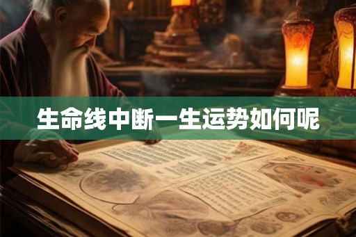 生命线中断一生运势如何呢