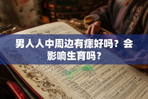 男人人中周边有痣好吗？会影响生育吗？