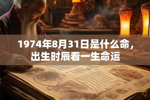 1974年8月31日是什么命,出生时辰看一生命运 1974年8月31日是什么命,出生时辰看一生命运