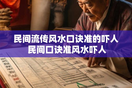民间流传风水口诀准的吓人 民间口诀准风水吓人 民间流传风水口诀准的吓人 民间口诀准风水吓人