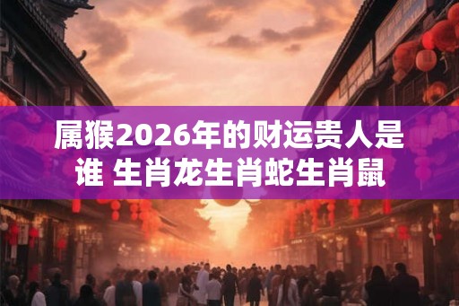 属猴2026年的财运贵人是谁 生肖龙生肖蛇生肖鼠