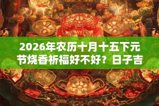 2026年农历十月十五下元节烧香祈福好不好？日子吉利吗？