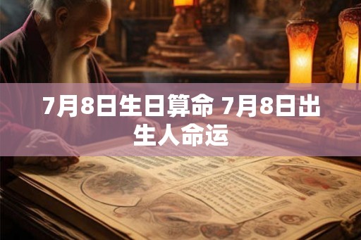 7月8日生日算命 7月8日出生人命运