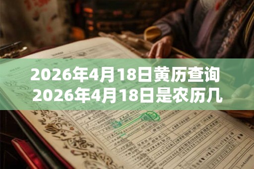 2026年4月18日黄历查询 2026年4月18日是农历几月几日