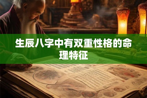 生辰八字中有双重性格的命理特征 生辰八字中有双重性格的命理特征