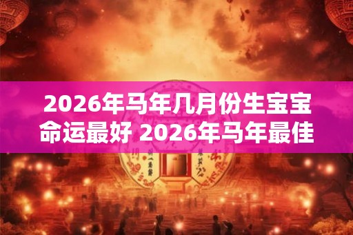 2026年马年几月份生宝宝命运最好 2026年马年最佳生子月