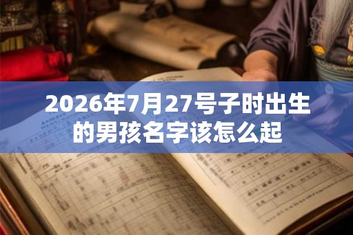 2026年7月27号子时出生的男孩名字该怎么起