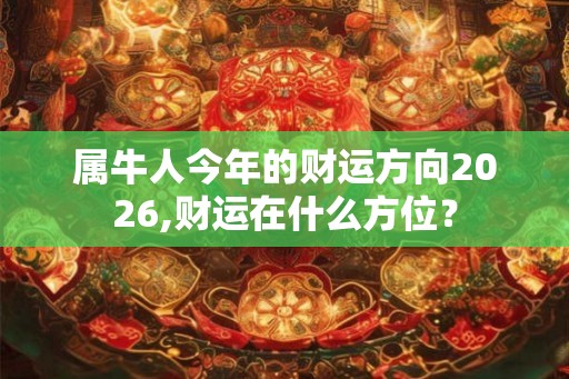 属牛人今年的财运方向2026,财运在什么方位？
