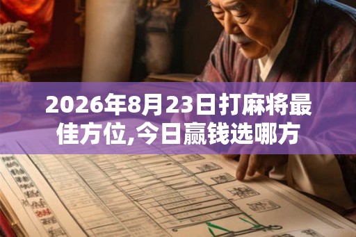 2026年8月23日打麻将最佳方位,今日赢钱选哪方