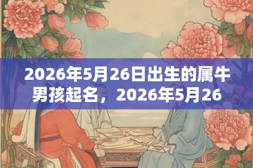 2026年5月26日出生的属牛男孩起名，2026年5月26日命运解析！