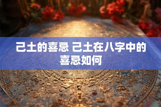己土的喜忌 己土在八字中的喜忌如何