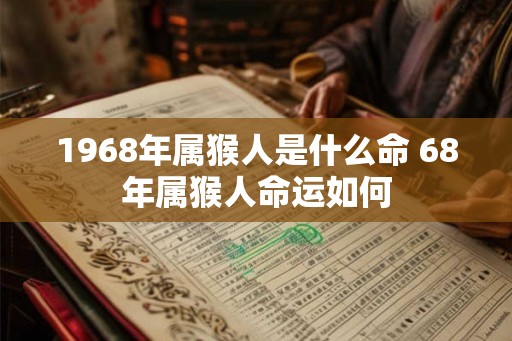 1968年属猴人是什么命 68年属猴人命运如何