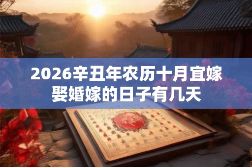 2026辛丑年农历十月宜嫁娶婚嫁的日子有几天