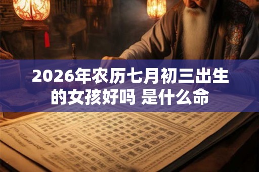 2026年农历七月初三出生的女孩好吗 是什么命