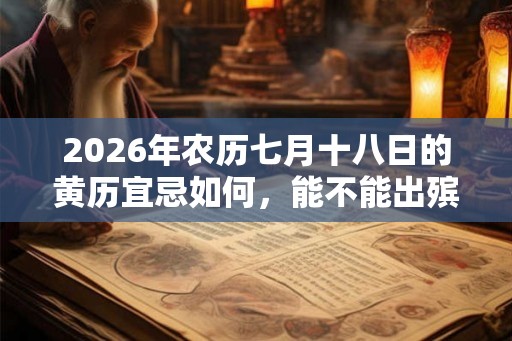 2026年农历七月十八日的黄历宜忌如何,能不能出殡? 2026年农历七月十八日的黄历宜忌如何,能不能出殡?