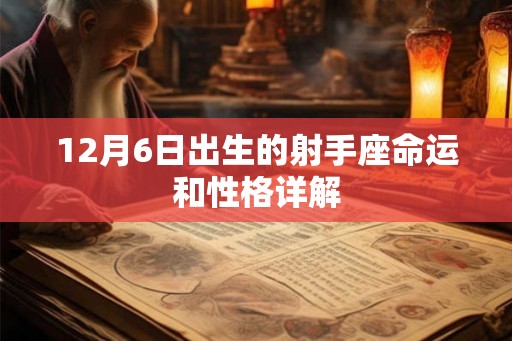 12月6日出生的射手座命运和性格详解