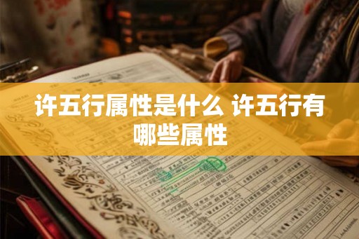 许五行属性是什么 许五行有哪些属性