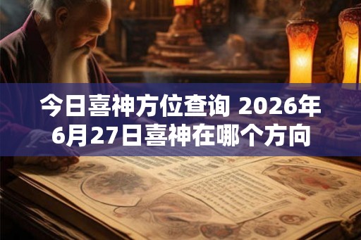 今日喜神方位查询 2026年6月27日喜神在哪个方向
