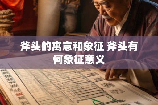 斧头的寓意和象征 斧头有何象征意义