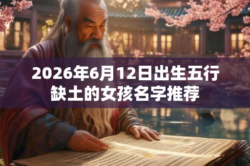 2026年6月12日出生五行缺土的女孩名字推荐