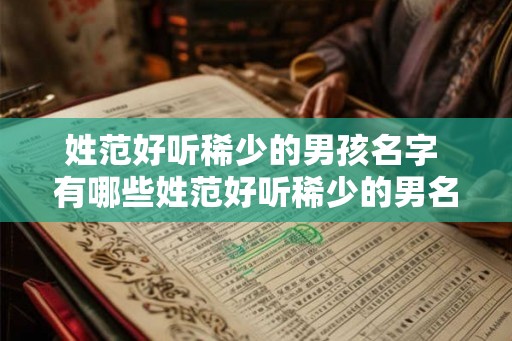 姓范好听稀少的男孩名字 有哪些姓范好听稀少的男名